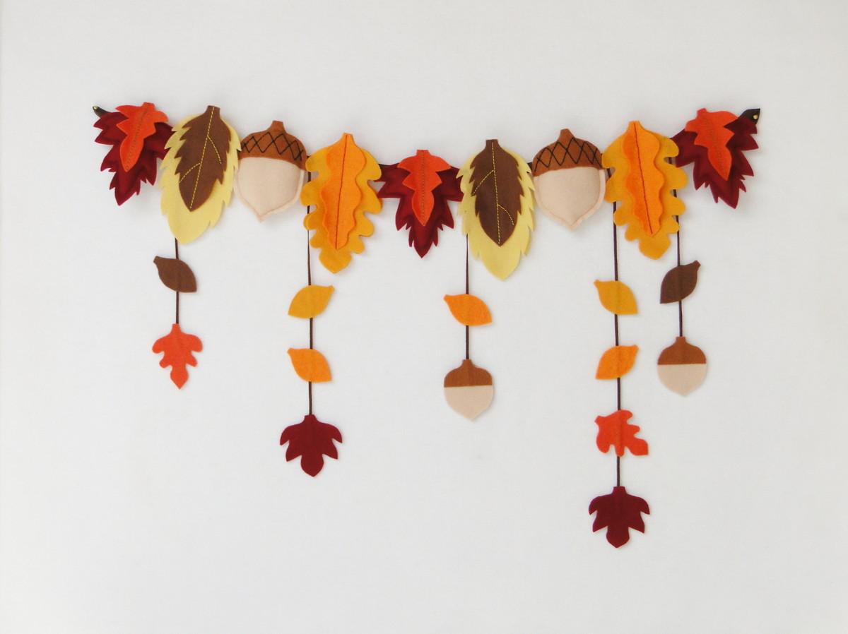 actividades otoño para niños - guirnalda de hojas - leaf garland