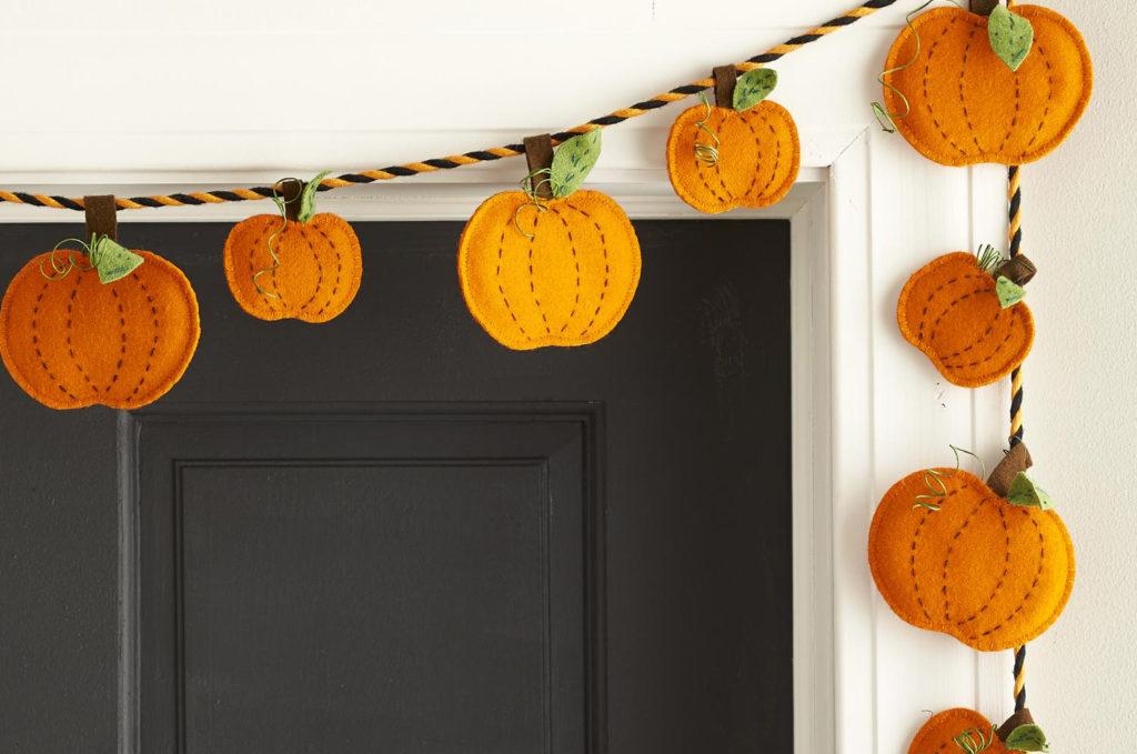 calabaza fieltro decoracion otoño halloween - felt pumpkin autumn fall decoration cover