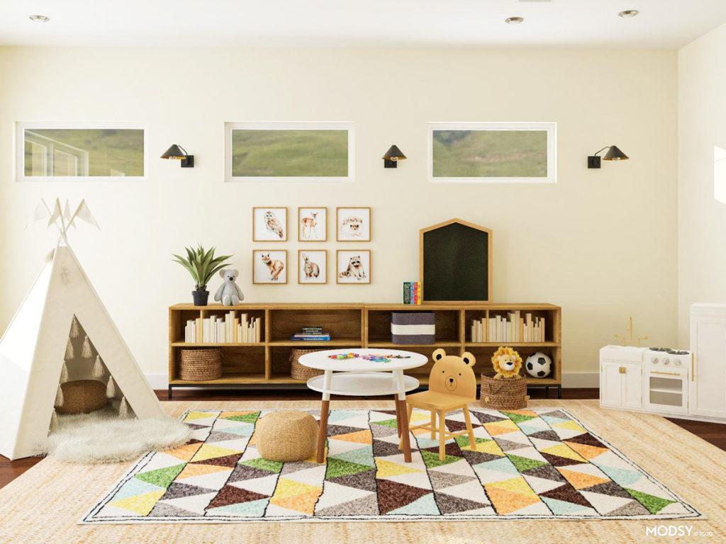 Ideas playrooms grandes pequeñas minimalistas montessori 