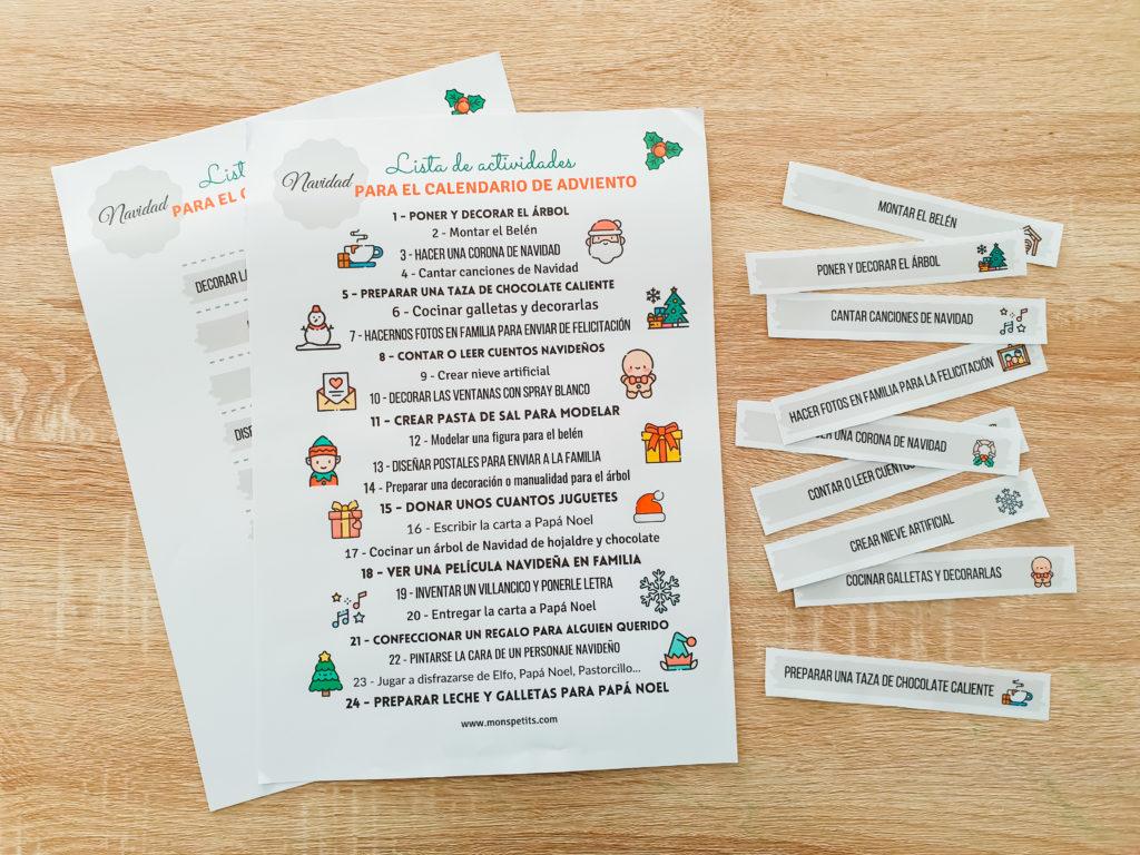 Calendario de Adviento - Ideas de actividades en casa - DIY Homemade - Advent Calendar ideas - Navidad Christmas