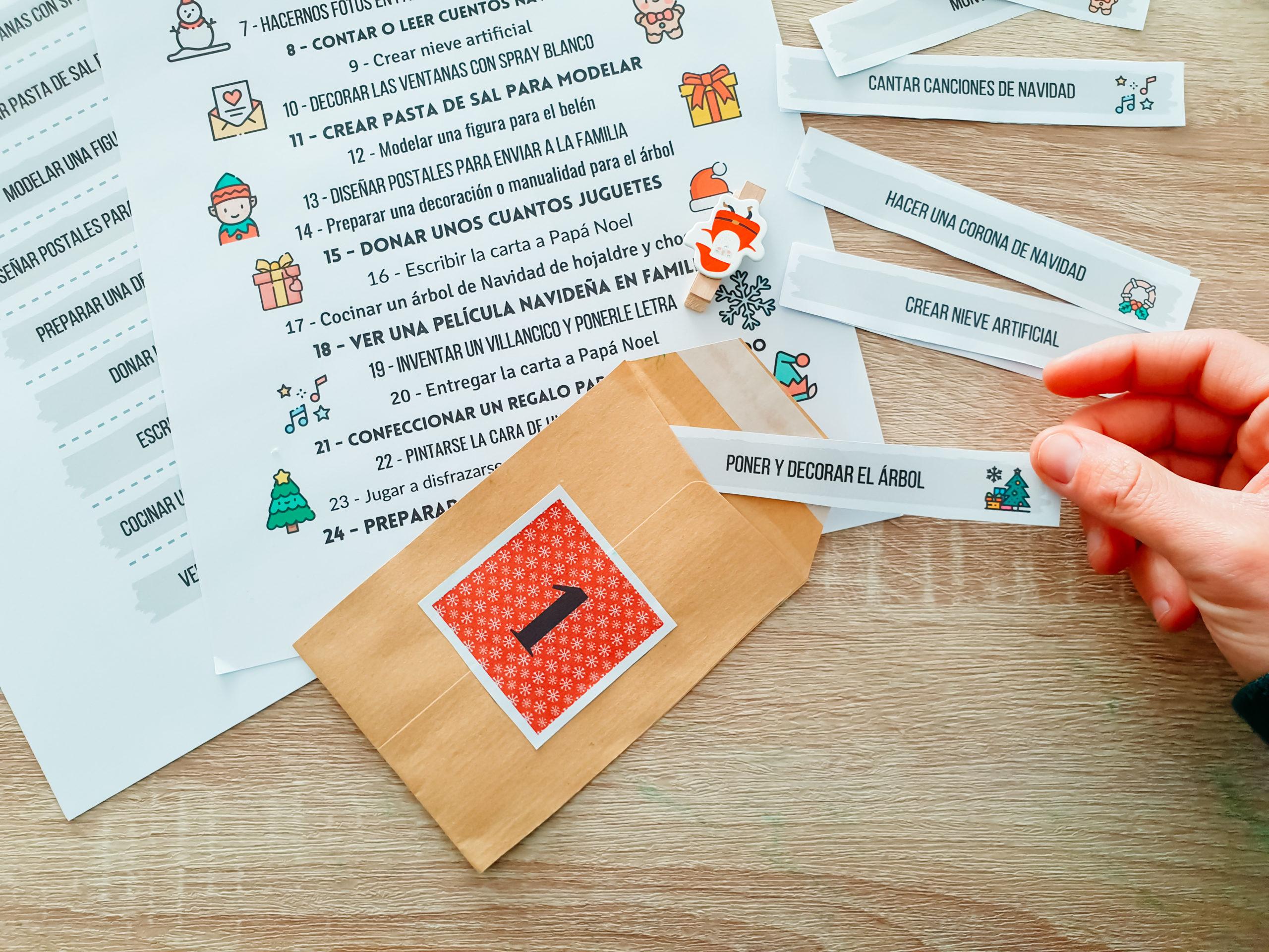 Calendario de Adviento - Ideas de actividades en casa - DIY Homemade - Advent Calendar ideas - Navidad Christmas
