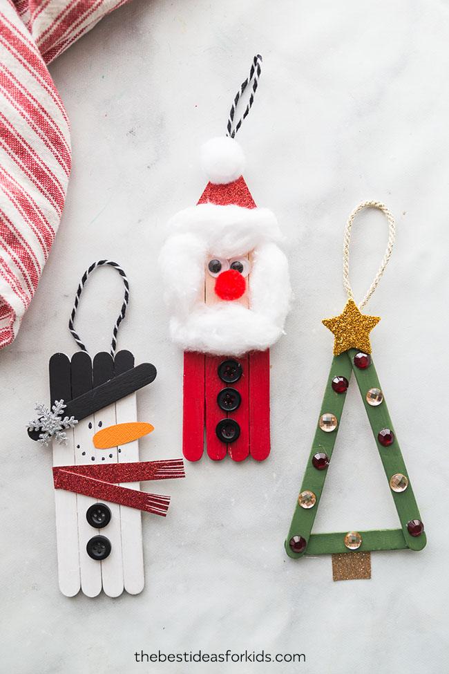 Manualidades para Navidad para hacer con niños en casa - Christmas Crafts with Kids to make at home - Manualidad con palos de helado 
