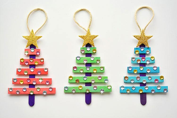 Manualidades para Navidad para hacer con niños en casa - Christmas Crafts with Kids to make at home - Manualidad con palos de helado