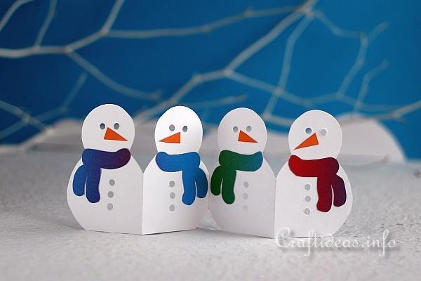 Manualidades para Navidad para hacer con niños en casa - Christmas Crafts with Kids to make at home - Muñeco de nieve de papel