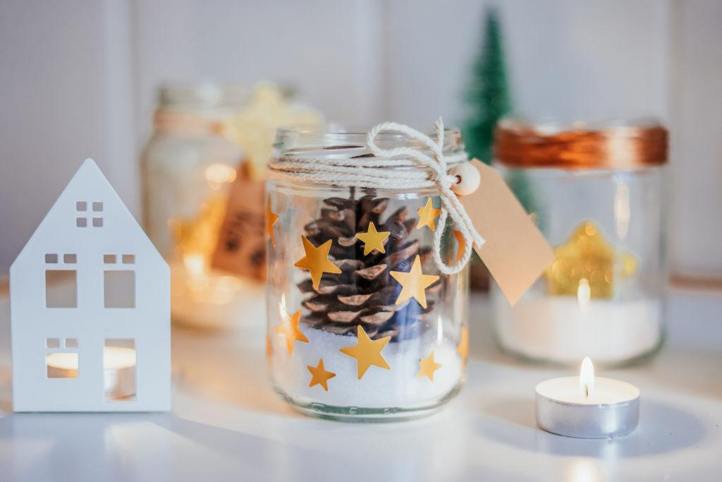 Tarros decorados de Navidad DIY - Decorated Christmas Jars