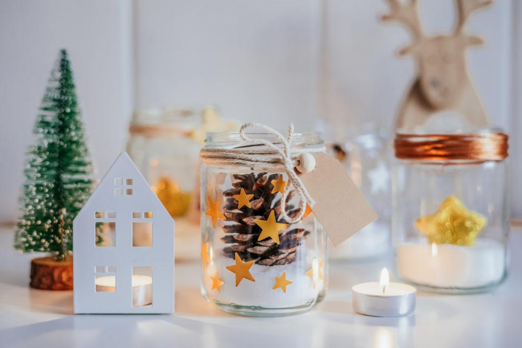 Tarros decorados de Navidad DIY - Decorated Christmas Jars 