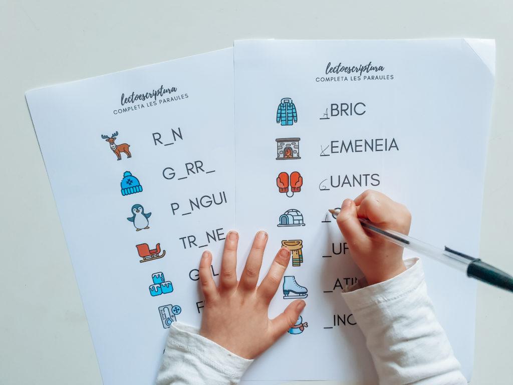 Actividades lectoescritura navidad - Descargable Gratis - Imprimir en pdf - Actividades infantiles letras Castellano