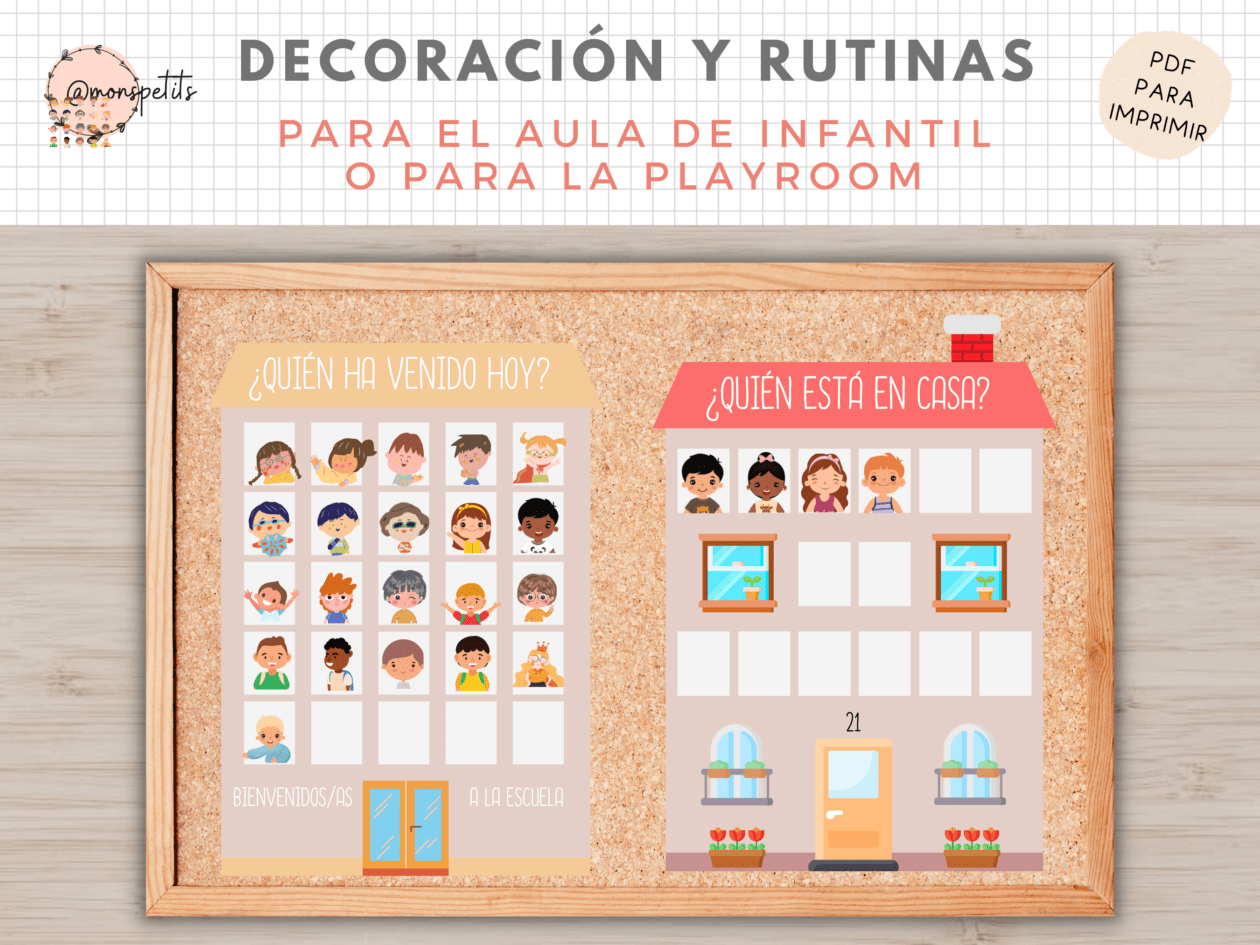 Pack de decoración para el aula de infantil o playroom Imprimible