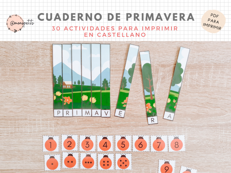 Imprimibles de primavera para aprender de forma autónoma + imprimible ...