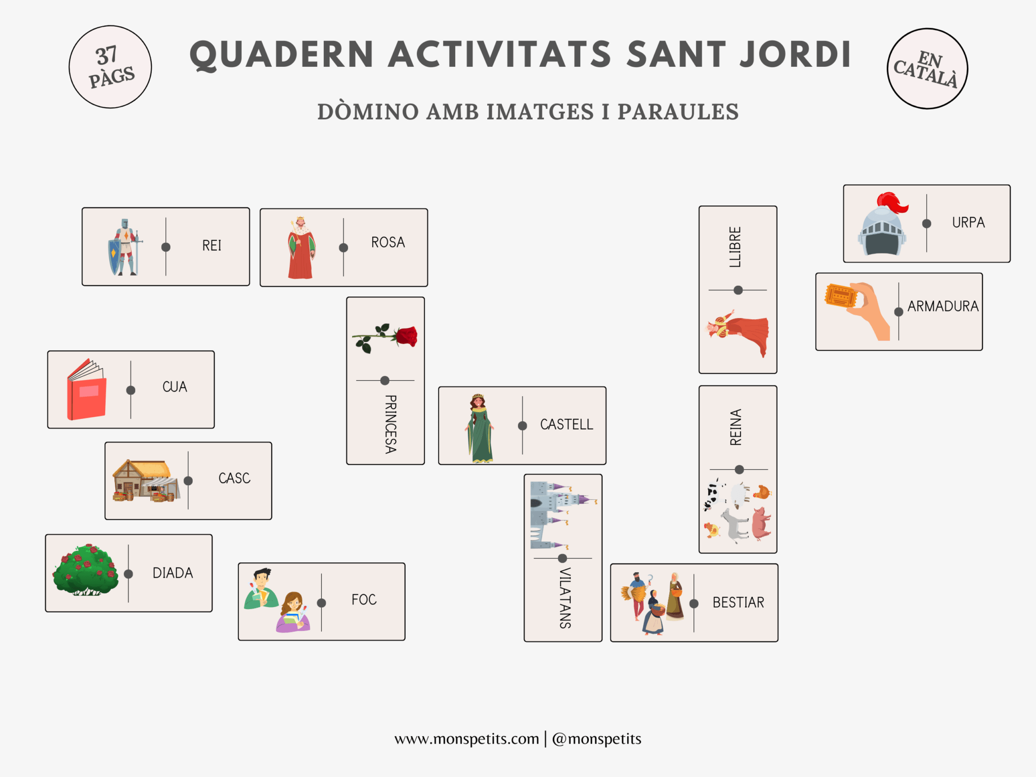 Cuaderno imprimible para trabajar Sant Jordi en educación infantil ...