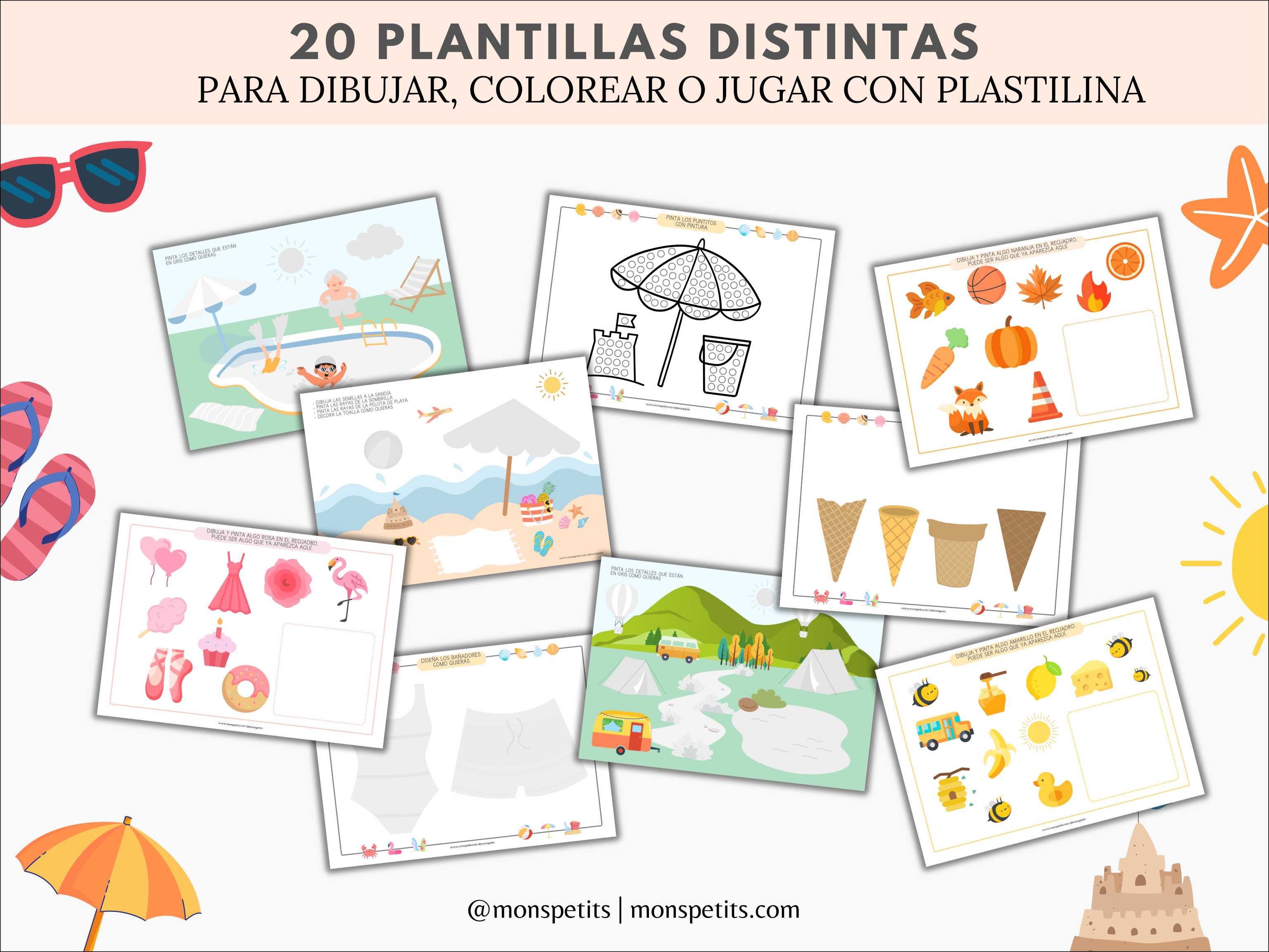 Descubre las plantillas para dibujar y jugar con plastilina