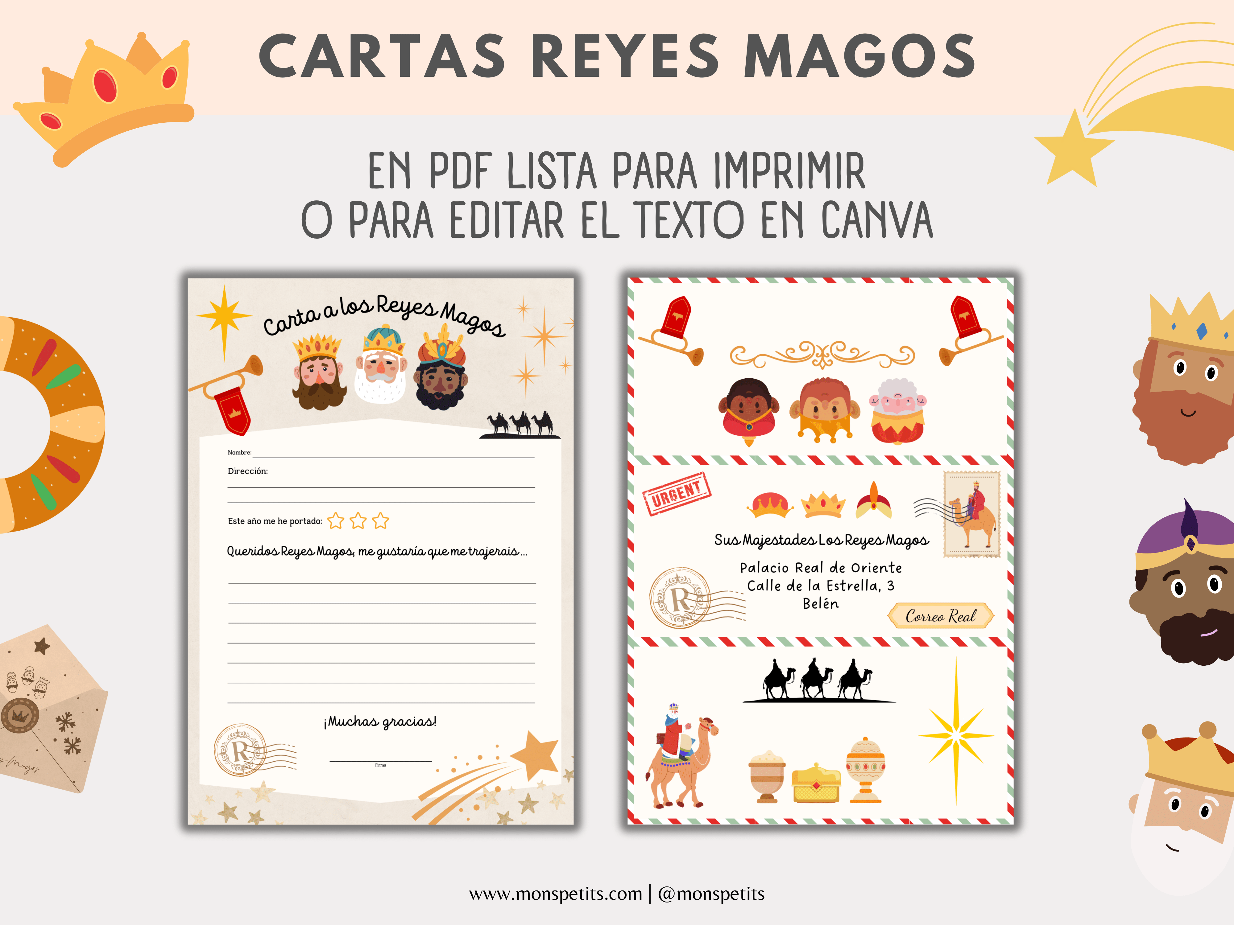 Carta para los Reyes Magos en PDF para Descargar - Español + Català