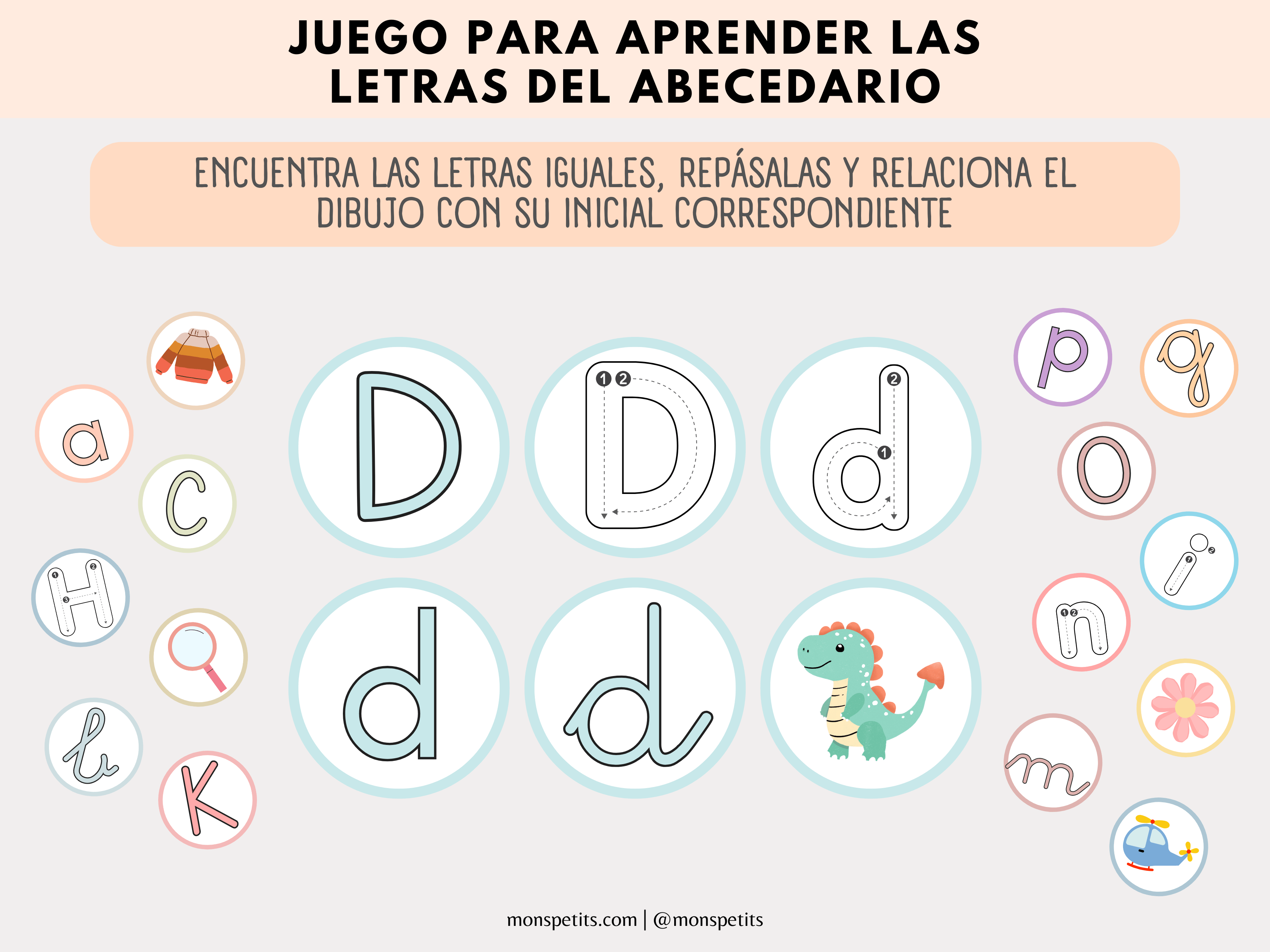 Cómo enseñar las primeras letras de forma relajada y divertida (+ juego imprimible)