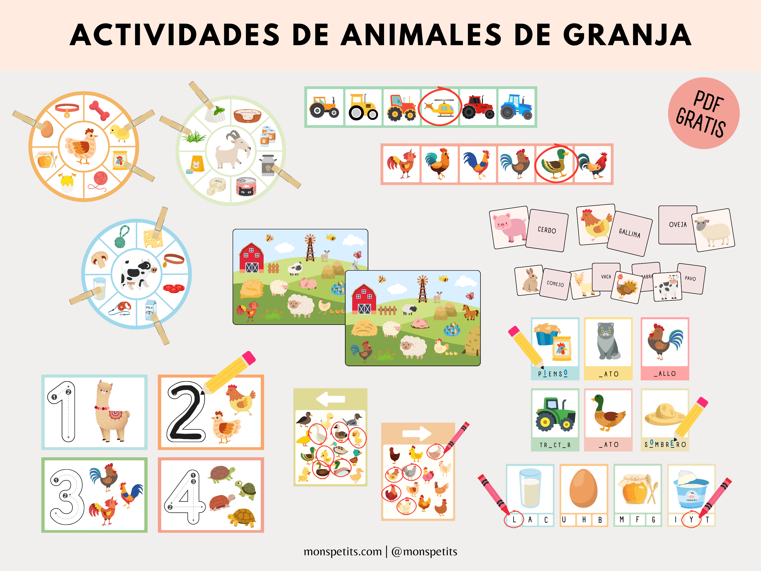 La granja: una oportunidad educativa para los más pequeños (+ imprimible gratis)
