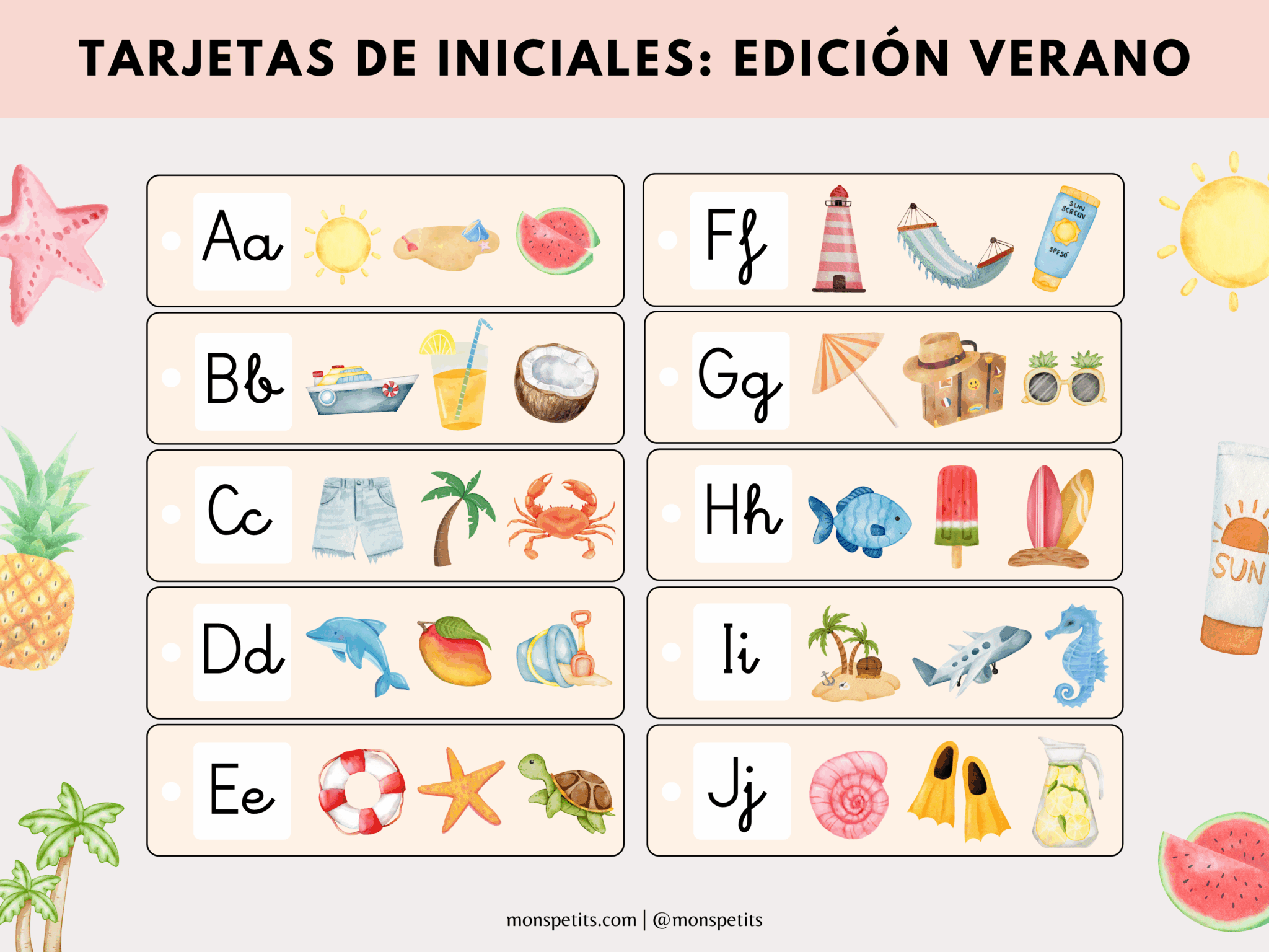 Imprimible: 210 tarjetas de vocabulario para bebés – MonsPetits